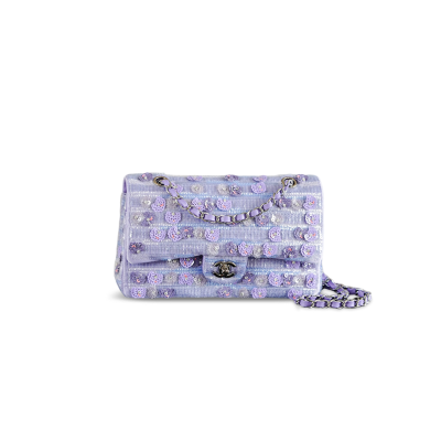 CHANEL 26C VIOLET SEQUINS CLASSIC FLAP BAG A01112 (25.5*15.5*6.5cm) CHANEL 26C VIOLET SEQUINS CLASSIC FLAP BAG A01112 (25.5*15.5*6.5cm)
